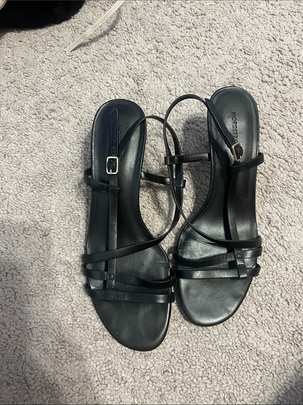 Nordstrom Black Strappy Slingback Sandals